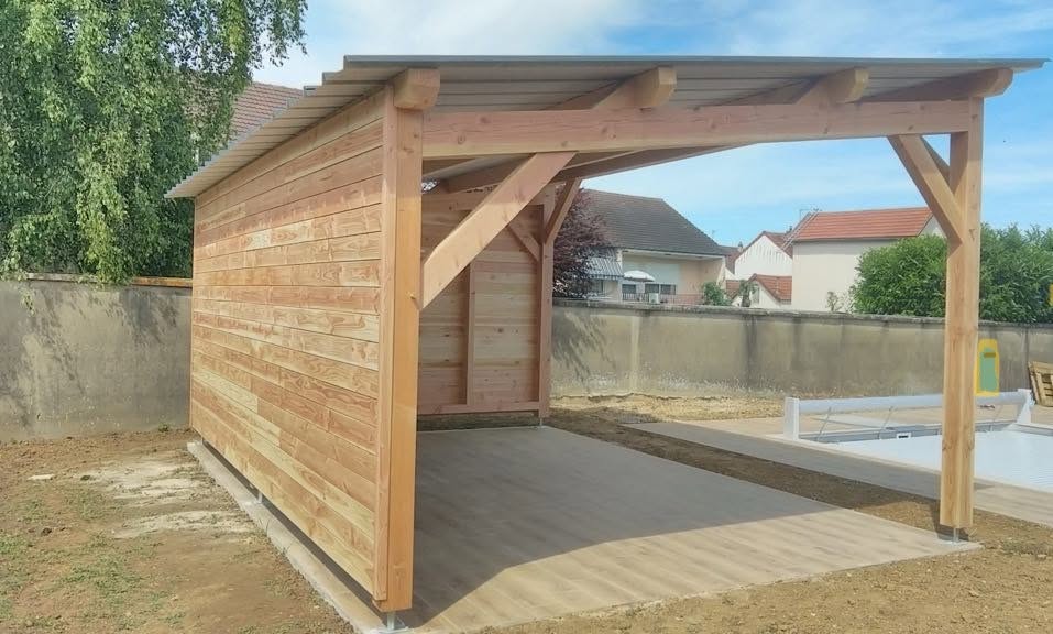 fourniture et pose auvent bois yonne 2