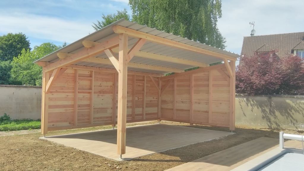 fourniture et pose auvent bois yonne